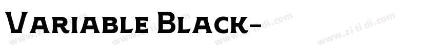 Variable Black字体转换 Variable Black字体转换